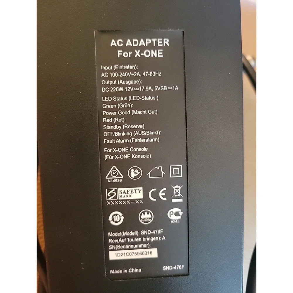 For A Microsoft Xbox One AC Power‎ Adapter Supply Brick A15-203P1A L61
